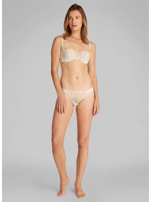 Calvin Klein Beyaz Balenli Sütyen LV00QF8028 Ck Women