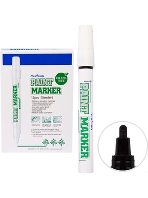 2 Adet Munhwa Xylene Free Marker Kalem Siyah 12'li Paket