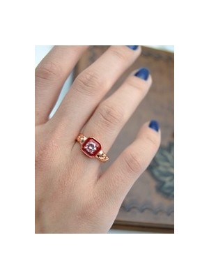 Stoneage Mineli Yüzük - Rose -