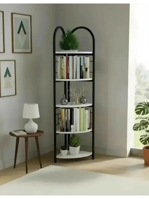 Treeandtech Likya 5 Raflı Köşe Kitaplık