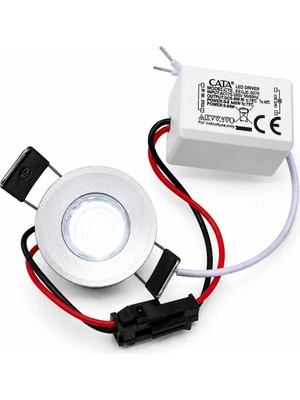Cata CT-5270SB 1.5W Power LED Yıldız Spot Gün Işığı 3200K Satin Kasa 2 Adet
