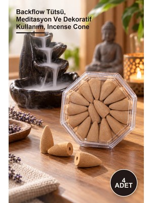 Yenilig 4 Adet Back Flow Geri Akış Tütsü – Backflow Tütsü, Meditasyon ve Dekoratif Kullanım, Incense Cone
