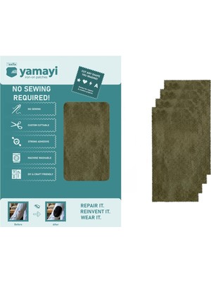 Texfix Yamayi, Ütü ile Yapışan Yama, Yapışkanlı Yama, 4 Adet 30 cm x 15 Cm, Yıkamaya Dayanı
