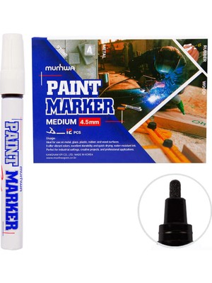 5 Adet Munhwa Paint Marker Kalem Siyah 12'li Paket