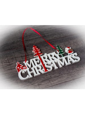 Empressco Renkli Noel Yazısı Yılbaşı Ağacı Süsü, Neşeli ve Şık Dekorasyon.