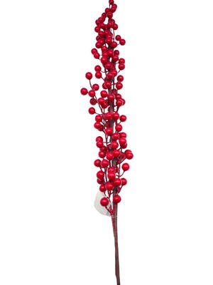 Empressco Yılbaşı Kırmızı Berry Tek Dal 75 cm 3’lü Set, Şık ve Canlı Dekorasyon Için Mükemmel Seçenek