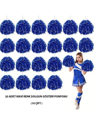 Starseven 10 Çift ( 20 Adet ) Renk 23 Nisan 19 Mayıs 29 Ekim Okul Gösteri Ponponları