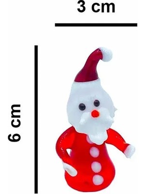 Empressco Küçük Kırmızı Noel Baba Biblosu, Yılbaşı Süsleri ve Dekoratif Cam Obje