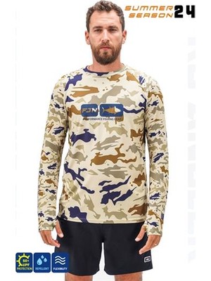 Fujin Pro Angler S24 T-Shirt Narural Camo