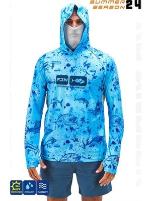 Fujin Pro Angler S24 Buff&hoodie Blue Fish