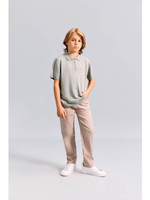 Defacto Düz Paça Gabardin Bej Erkek Çocuk Pantolon U3254A6/BG716