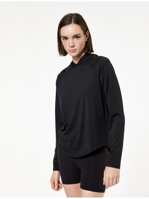Vionna Uzun Kollu Kapüşonlu Oversize Spor Sweatshirt