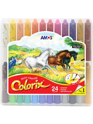 Vionna Amos CRX5PC24 Colorix Üçü Bir Arada 24'lu Pp Kutu, 24 Renk