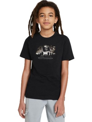 Vionna Qivi Unisex Çocuk Siyah Whitechapel Our Endless War Baskılı Sweatshirt SFK2369-COCTS, 13-14 Yaş