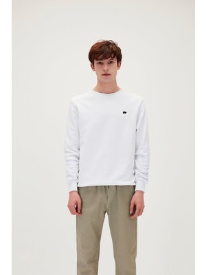 Vionna Bad Bear Presage Crewneck Sweatshirt, Xl, 20.02.12.012, Beyaz, Erkek