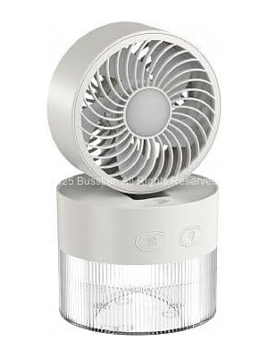 Leaf Shop Su Hazneli, Soğuk Buhar Üfleyen Masaüstü Vantilatör, Sessiz Mini Klima Fanı, 3 Kademeli Hız Ayarlı, LED Işıklı, Serinletici Hava Nemlendirici, Kompakt ve Taşınabilir Tasarım