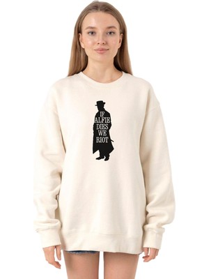 Vionna Tshirthane Peaky Blinders Alfie Dies Halloween Ekru Kadın 2ip Sweatshirt P23130S8502, Xl