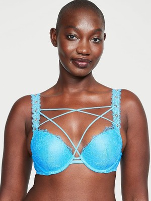 Victoria's Secret Gül Dantelli Push-Up Sütyen