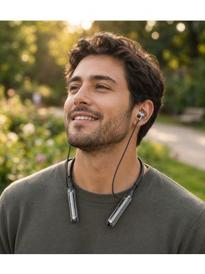 Neva Home Taç Bluetooth Kulaklık Yüksek Şarj Gücü ile 130 Saat Bekleme Süresi 10 Metre Çekiş Menzilli Dışarıdan Gelen Sesleri Filtreleyen Kulak Içi Tasarım Aktif Enc Görüşme Memnuniyet Garantili (Siyah)
