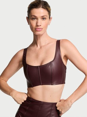 Victoria's Secret Deri Görünümlü Mini Büstiyer