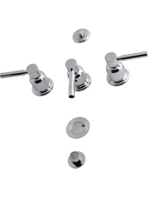 Vionna Kingston Brass KB6321DL Concord Bide Bataryası, Parlak Krom, 8 x 2,13 x 2,13