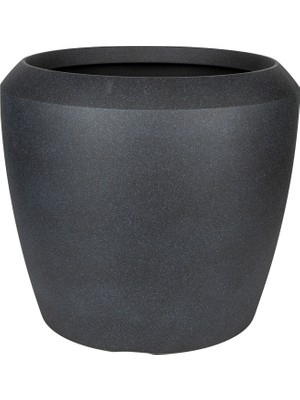 Herdekora Plastik Saksı Oval Koyu Antrasit 44X39.5 Cm.