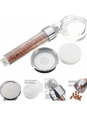 %50 Su Tasarruflu ve Arıtmalı Doğal Taşlı Banyo El Duş Başlığı BX40
