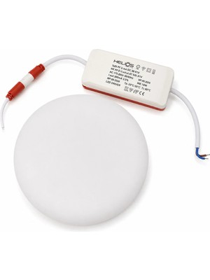 Helios HS1080 9W Backlight Lux LED Panel Gün Işığı Yuvarlak Sıva Altı LED Panel