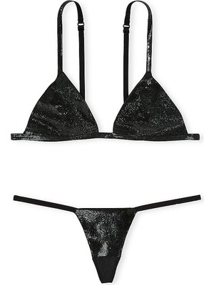 Victoria's Secret Işıltılı Üçgen Bralet ve V-String Külot Takımı
