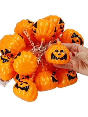 Beysüs Halloween Cadılar Bayramı Işıklı LED Balkabağı 12 Li