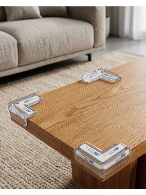 Azrlya Şeffaf Köşe Koruyucu 8 Adet Set Çocuk Güvenlik Masa Köşe Aparatı