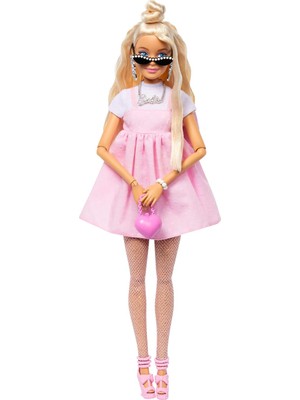 Brf Store Su Store Barbıe Stil Ikonu™ Bebek - Sarı Saçlı Klasik Barbie Tarzındaki Büyük Fiyonklu Pastel Pembe