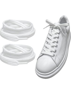 Brf Store Megsan Exclusive 120 cm Yassı Spor Ayakkabı Bağcığı, Çift Katmanlı Örgülü Sneakers Bağcık, 1 Çift