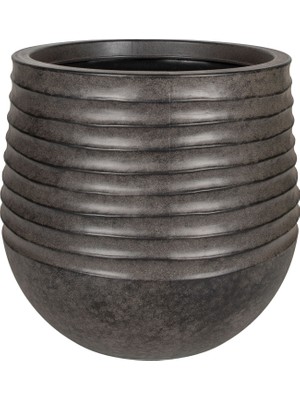 Herdekora Yuvarlak Premium Kalın Plastik Saksı Koyu Kahverengi 30X27.5 Cm.