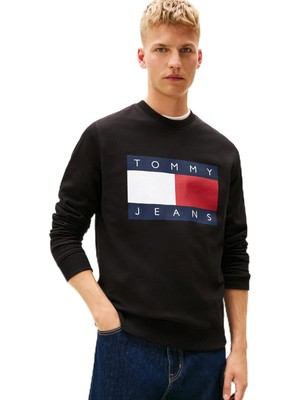 Brf Store Su Store Tommy Hilfiger Tjm Reg Bıg Flag Cneck Ext Sweatshirt Erkek