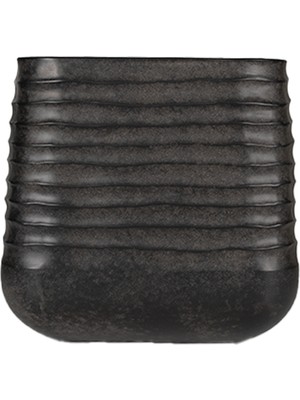 Herdekora Kare Premium Kalın Plastik Saksı Koyu Kahverengi 38X37 Cm.