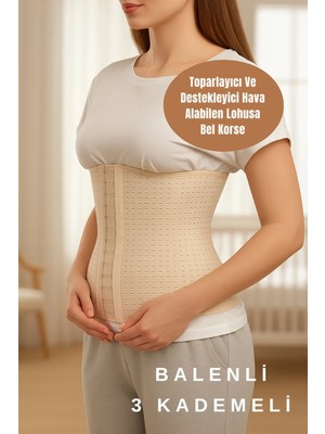 Empressco Shapepro Latex Korse Balenli Hava Alan Doğum Sonrası Sıkılaştırıcı ve Toparlayıcı Agraflı Korse
