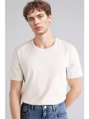 Vionna DEFACTO%100 Pamuk Slim Fit Bisiklet Yaka Premıum Kısa Kollu Tişört G7690AX26SM