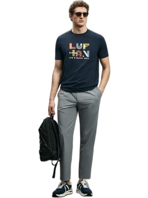 Vionna Lufian Logo Baskılı Pamuklu Bisiklet Yaka T Shirt Erkek T Shirt 111020291