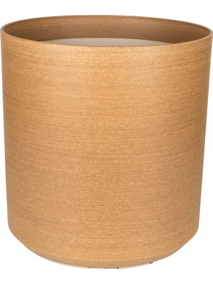 Herdekora Plastik Silindir Saksı Seramik Görünümlü Kahverengi 35X35 Cm.