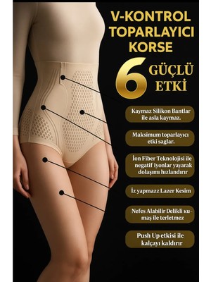 Empressco Iyonizer Korse Külot Lazer Kesim Korse V-Kontrol Popo Sıkılaştırıcı Buz Ipek Korse