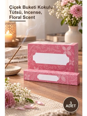 Yenilig 3 Adet Floral Bouquet Tütsü 15 gr – Çiçek Buketi Kokulu Tütsü, Incense, Floral Scent