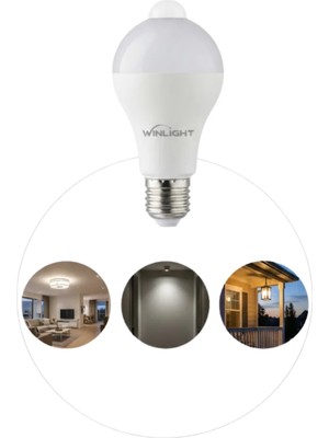 Astraltech Sensörlü LED Lamba Otomatik Algılama Enerji Tasarruflu Aydınlatma