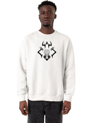 Vionna Tshirthane Jujutsu Kaisen Anime Sukuna Ryomen Unleash Beyaz Erkek 2ip Sweatshirt P21724S3281, L