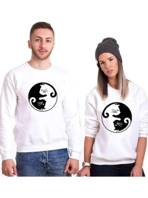 Vionna Tshirthane Cat Yingyang Sevgili Kombinleri Sweatshirt Kombini, Erkek, L-Tek Ürün Fiyatıdır, Kombin Yapmak Için En Az 2 Adet Sepete Ekleyiniz