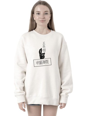 Vionna Tshirthane Jujutsu Kaisen Anime Gojo Satoru Beyaz Kadın 2ip Sweatshirt P21664S9637, Xl