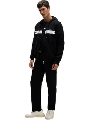 Vionna Ellesse Şerit Detaylı Pamuklu Regular Fit Kapüşonlu Sweat Erkek Sweat EM617