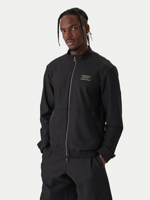 Vionna Erkek Normal Kesim Dik Yakalı Fermuarlı Uzun Kollu Siyah Sweatshirt 7M001338 AF21099-UC001