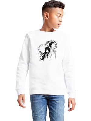 Vionna Tshirthane Steins Gate Okabe And Kurisu Beyaz Çocuk 2ip Sweatshirt P23024S335, 13-14 Yaş