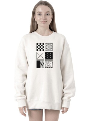 Vionna Tshirthane Demon Slayer Anime Patterns Beyaz Kadın 2ip Sweatshirt P20824S5332, M